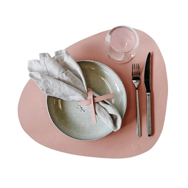 Lind DNA leather placemat pink